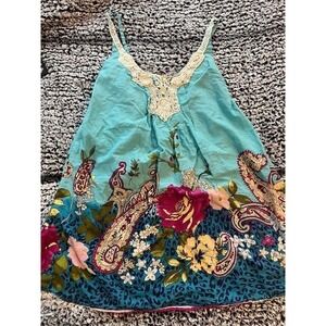 Women's Funky People Floral Tank Top Size M